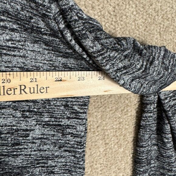 Rag & Bone Port Tee Top Womens Medium Charcoal Heather Long Sleeve Cold Shoulder - Picture 7 of 11